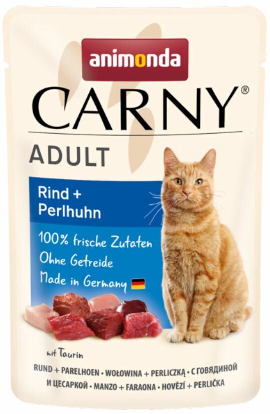 Carny Adult hovězí + perlička, kapsička pro kočky 85g Animonda