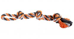 Dvojité lano HipHop bavlněné 2 knoty 60 cm / 450 g šedá, tm.šedá, oranžová