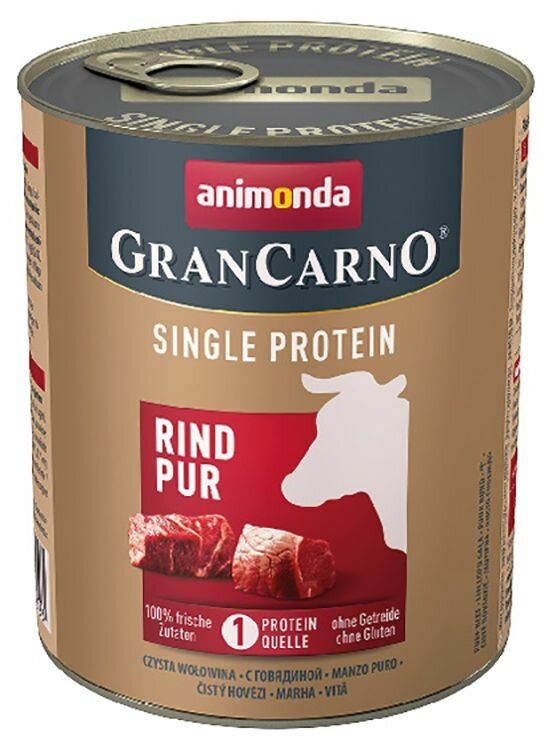 GRANCARNO Dog Single Protein čisté hovězí 800g Animonda