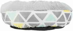 Hebký plyšový kulatý pelíšek pro hlodavce, ø 35 × 13 cm, barevná/šedá
