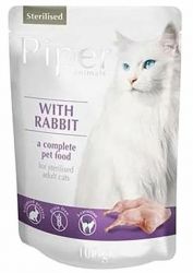 PIPER CAT kapsička pro sterilizované kočky, s králíkem 100g