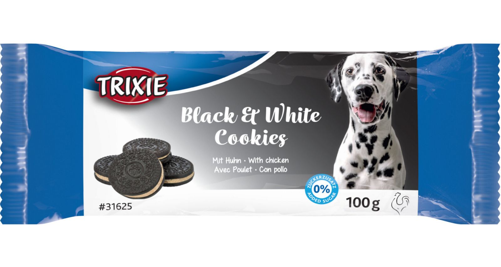 Black & White Cookies, sušenky s kuřecím, 4ks/100g TRIXIE
