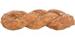 Denta Fun Chicken Bread, žvýkací pletýnka z buvolí kůže s masem, 15cm, 75 g TRIXIE