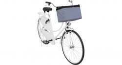 Front-Box transportní košík na řidítka, 38 x 25 x 25cm, šedá TRIXIE