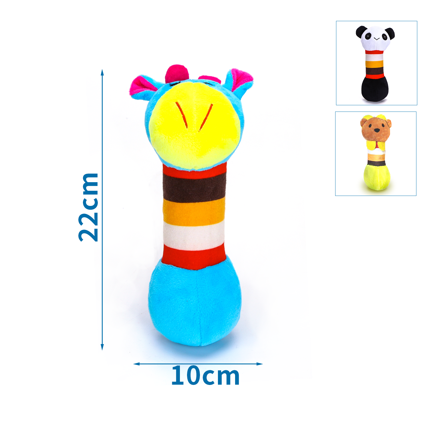 Plyšová hračka pro psa 22x10cm - panda/lev/jelen Nobleza