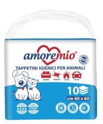 Hygienické podložky AMOREMIO pro zvířata, 60 x 60 cm, 10 ks