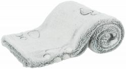 NANDO fleecová deka s vysokým vlasem, 75 × 50 cm, světlešedá