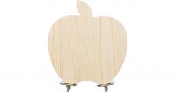 Plošina / přístřešek jablko pro drobné hlodavce, 21x17 cm, dřevo