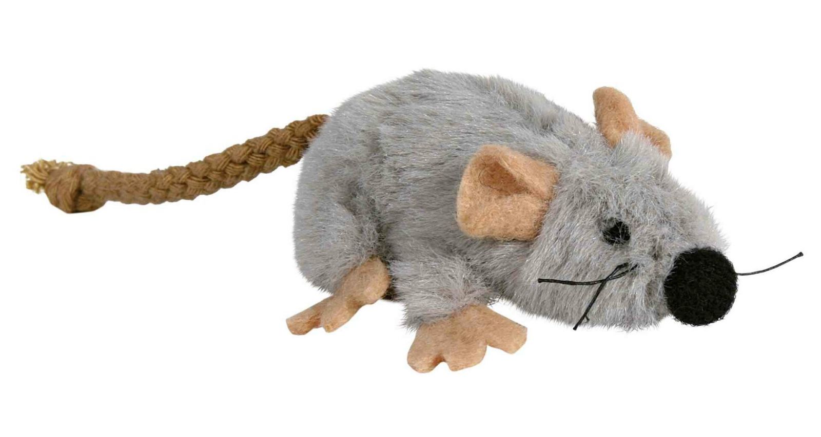 Plyšová myška šedá s catnipem 7 cm TRIXIE