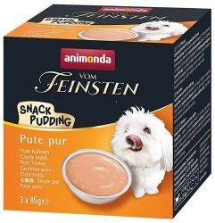 MULTIPACK Vom Feinsten Dog Adult Snack-Pudding krůtí pro psy (3 x 85 g) Animonda
