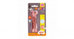 Antibakteriální dentální kost s vůní slaniny HipHop přírodní guma 11 cm HipHop Dog