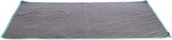 Fleecová podložka do klece / ohrádky, 120 x 65 cm, šedá/tyrkysová