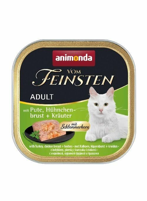 V.Feinsten CORE krůta, kuřecí prsa + bylinky pro kočky 100g Animonda
