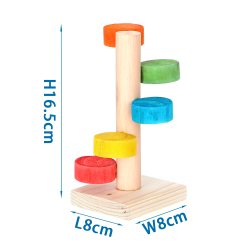 Dřevěná hračka pro křečky/barevné schůdky 8x16cm Nobleza