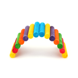 Dřevěná hračka pro křečky/barevný most 22x10cm