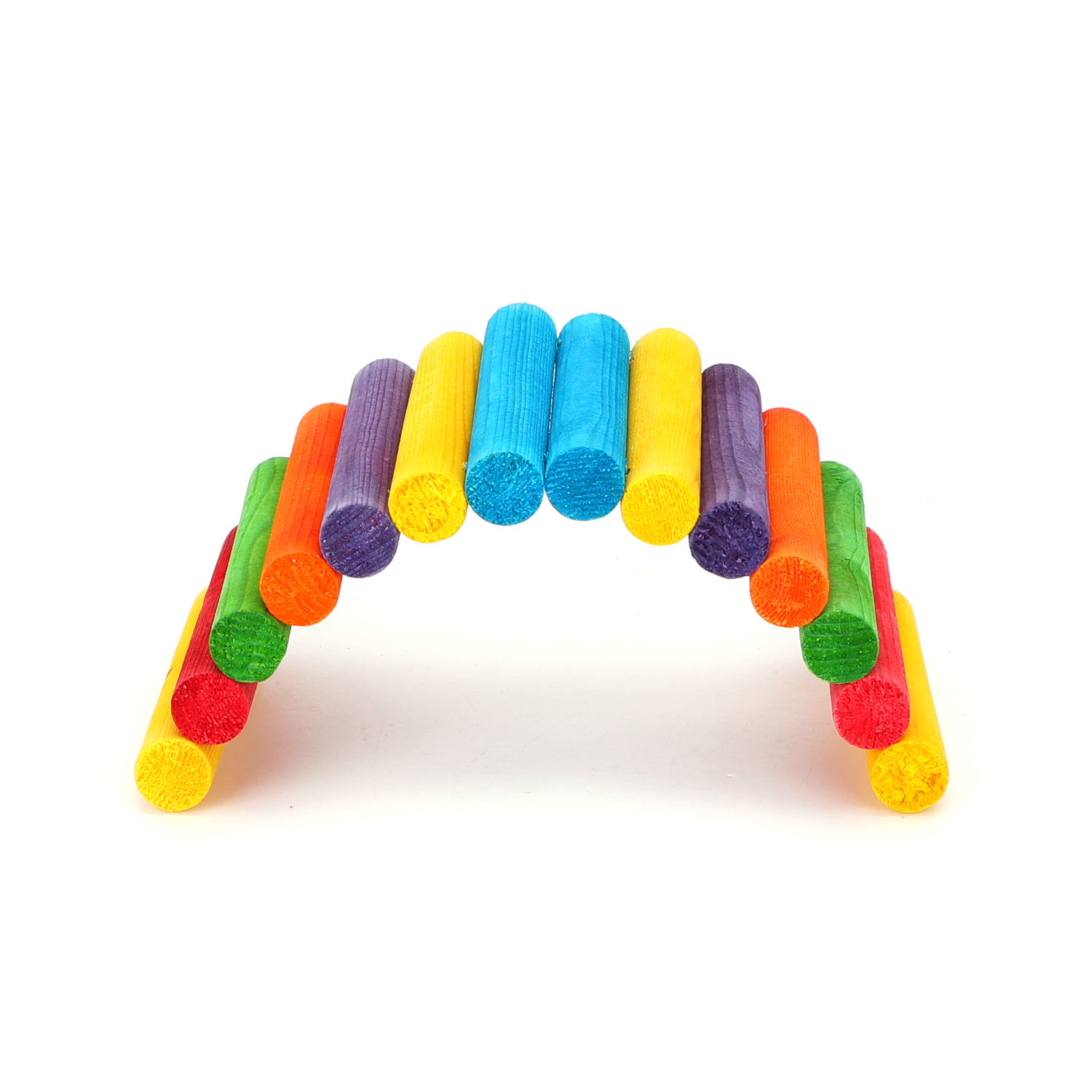 Dřevěná hračka pro křečky/barevný most 22x10cm Nobleza