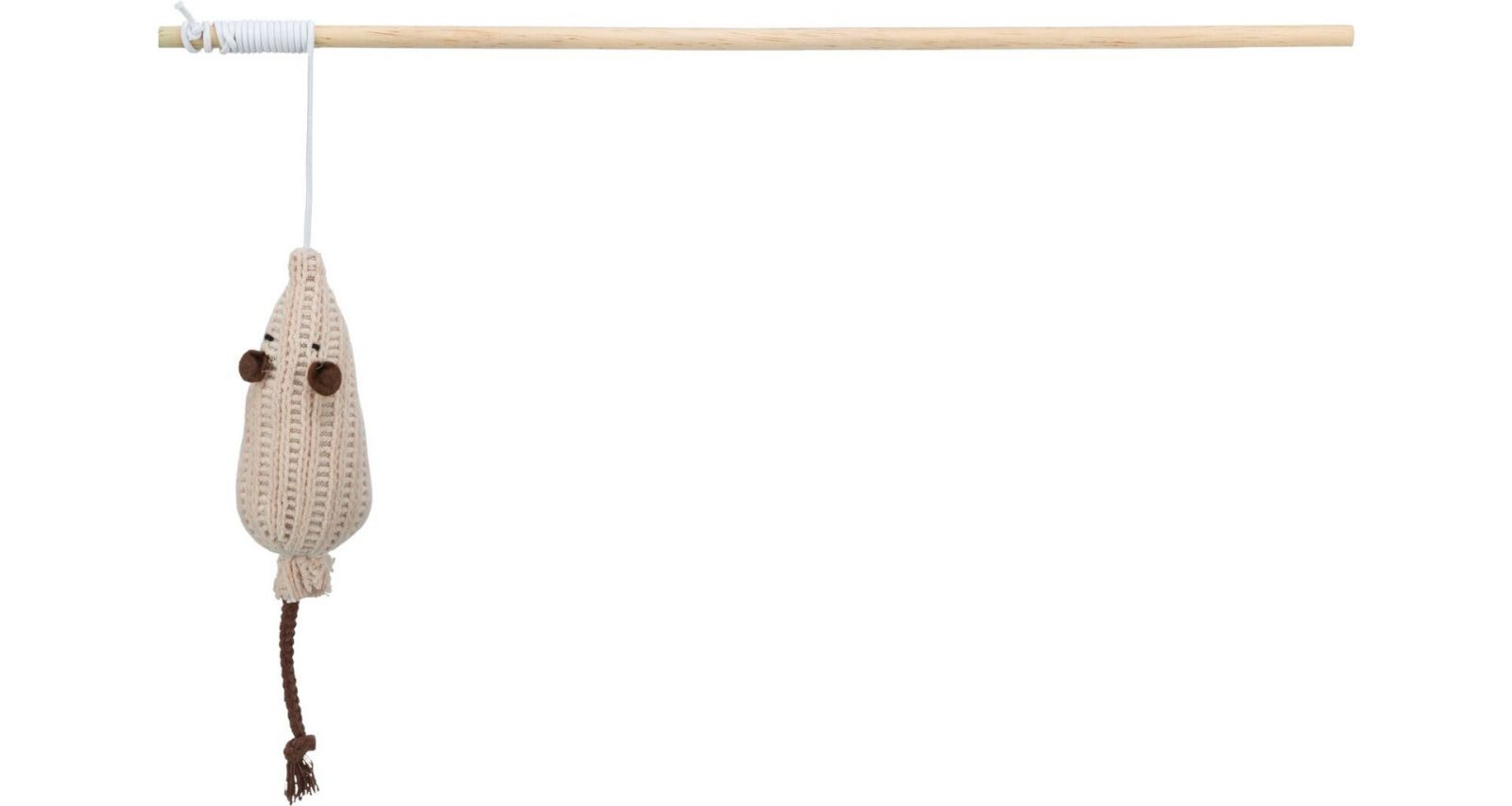 Hrací prut s myškou, catnip, dřevo/tkanina, , 40 cm TRIXIE