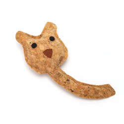 Korková hračka s peřím a catnipem 15x7cm Nobleza
