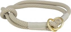 Soft Rope kulatý polostahovací obojek, L: 50 cm/ 10 mm, šedá/světlešedá