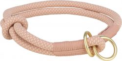 Soft Rope kulatý polostahovací obojek, L-XL: 55 cm/ 10 mm, růžová/světlerůžová