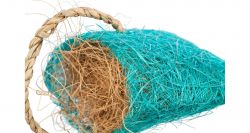 Taštička s kokosovým vláknem - hračka pro hlodavce, sisal, 10 x 13 cm, modrá TRIXIE