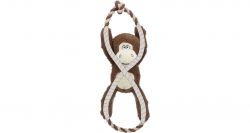 Plyšová opice s vnitřním lanem 40 cm, se zvukem, polyester/bavlna TRIXIE