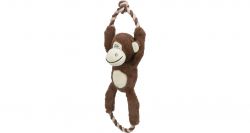 Plyšová opice s vnitřním lanem 40 cm, se zvukem, polyester/bavlna TRIXIE