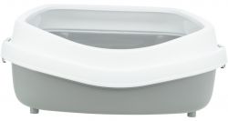 Toaleta Primo XXL s okrajem, 56 x 25 x 71cm, šedá/bílá TRIXIE