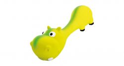 Hrošík ležící - tvar činky, se zvukem, 22 cm, latex, zelená, HipHop HipHop Dog