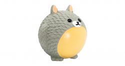 Míček v designu zvířátka Totoro, se zvukem, 8 cm, latex, šedá, HipHop HipHop Dog