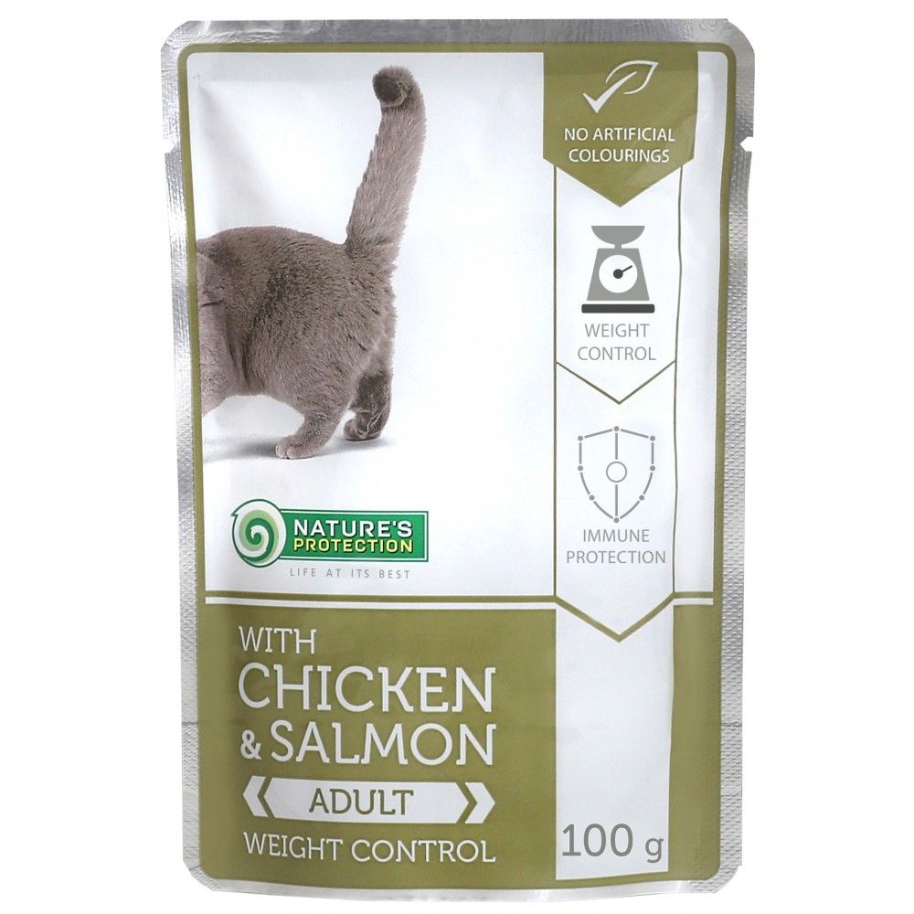 Natures Protection Cat kapsa Adult Chicken & Salmon - Weight Control 100g Nature´s Protection