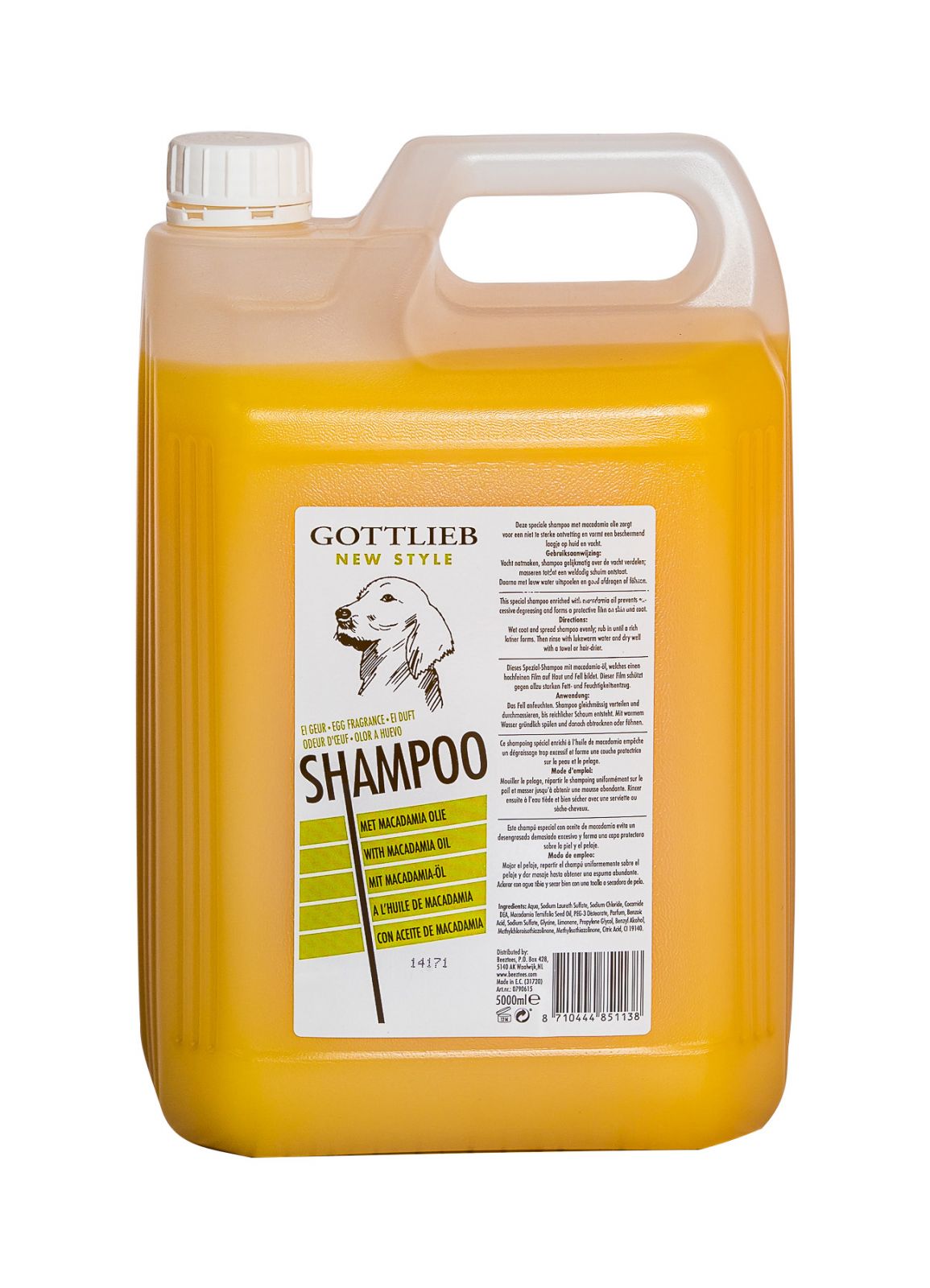Gottlieb EI šampon 5 l - vaječný s makadamovým olejem Beeztees