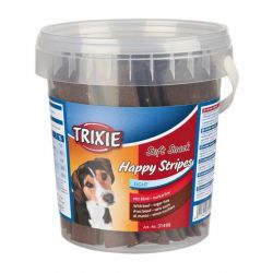 Soft Snack Happy Stripes - hovězí pásky, kyblík 500 g TRIXIE