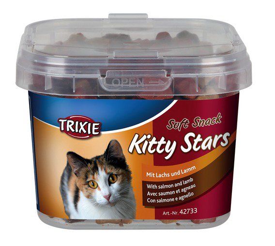 Soft Snack Kitty Stars - hvězdičky losos, jehněčí 140g TRIXIE