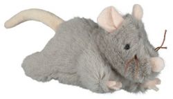 Plyšová myš šedá, robustní 15cm