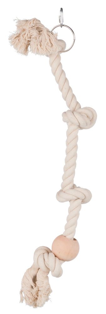 Závěsné bavlněné lano se 3 uzly 60cm/23mm TRIXIE