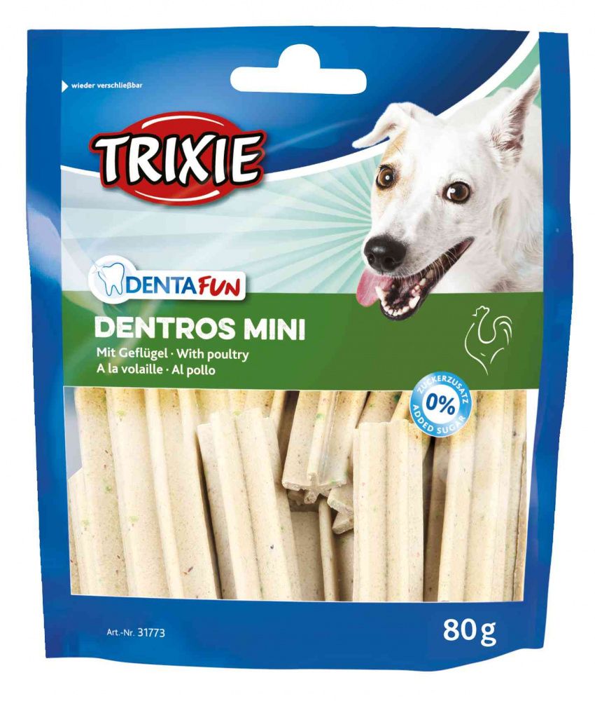 Denta Fun DENTROS MINI Light - tyčinky na čištění zubů 80 g TRIXIE