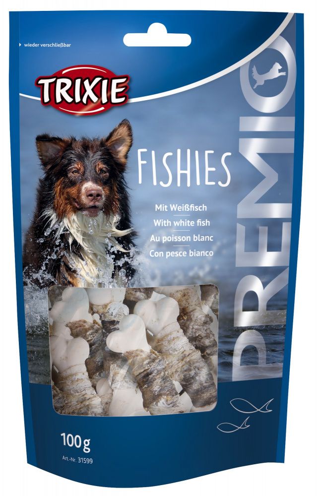 PREMIO Fishies - kalciová kost obtočená rybí kůží 100 g TRIXIE