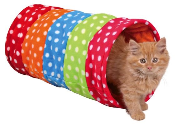 Barevný tunel pro kočky, flízový 25x50 cm TRIXIE