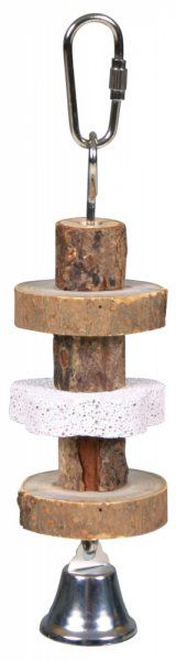 Natural Living-dřevěná kolečka, lávový kámen pro ptáky 16cm TRIXIE