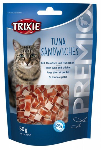 PREMIO Tuna Sandwiches 50 g - s tuňákem a kuřecím masem TRIXIE
