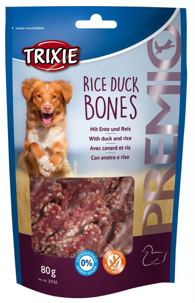 Premio RICE DUCK BONES - kostičky s kachnou a rýží 80 g TRIXIE