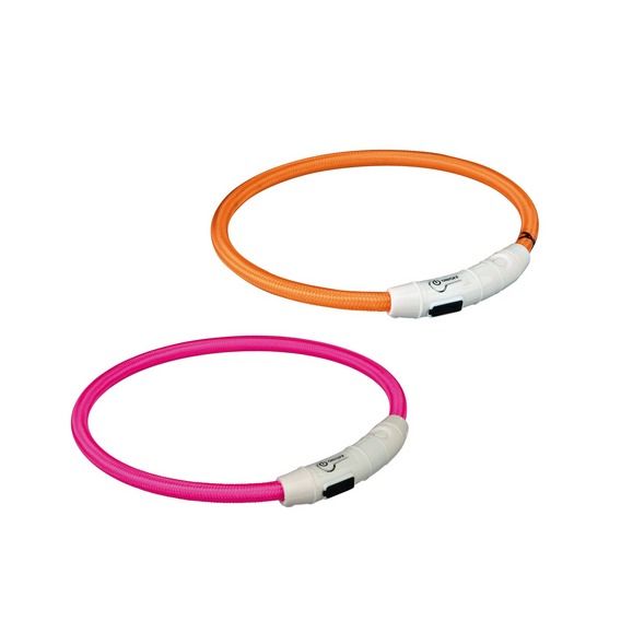 Svítící kroužek USB na krk XS-S 35 cm/7 mm růžový TRIXIE