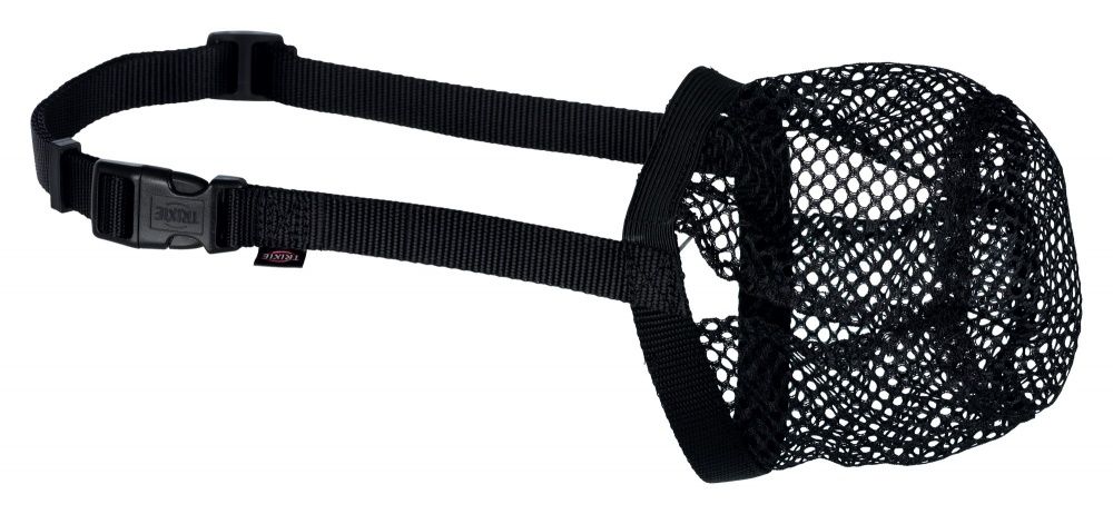 Ochranný náhubek polyester síťka S-M černý, 22 cm/18-40 cm TRIXIE