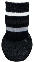 Protiskluzové ponožky černé M-L, 2 ks pro psy bavlna/lycra