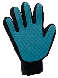 Pečující masážní rukavice černo/modrá 16 x 24cm TRIXIE