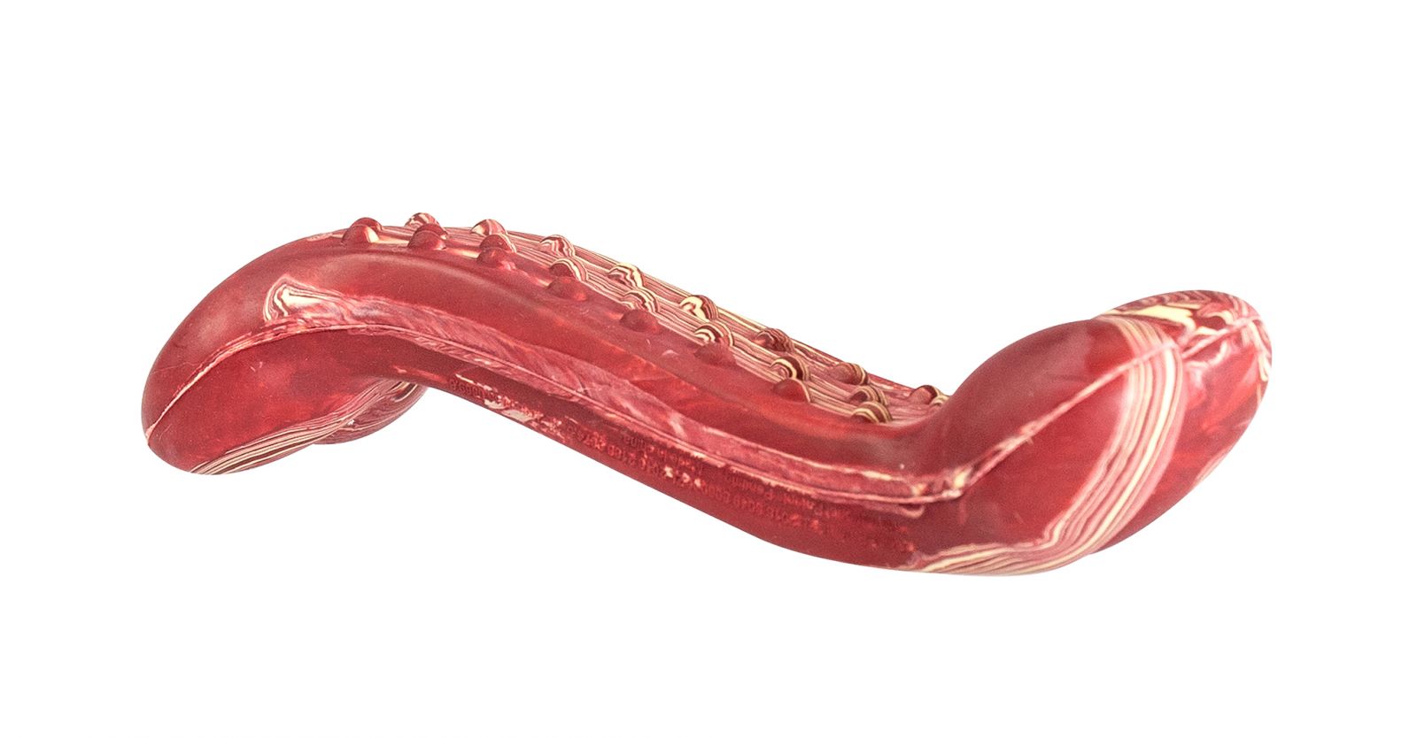 Antibakteriální dentální kost s vůní slaniny HipHop přírodní guma 16,5 cm HipHop Dog