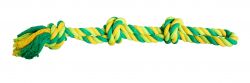 Dvojité lano HipHop bavlněné 3 knoty 60 cm / 450 g limetková, zelená HipHop Dog