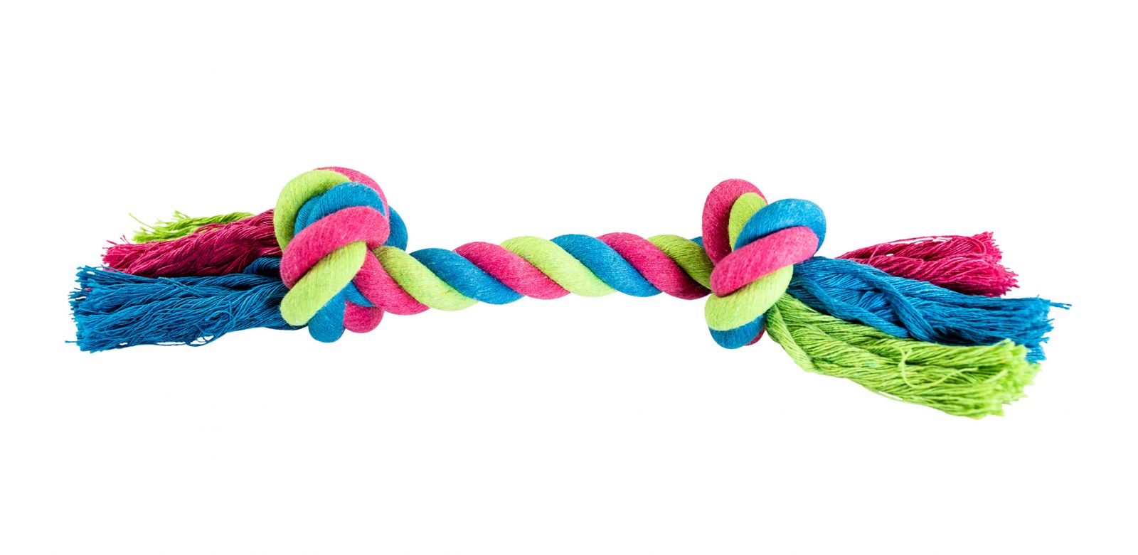 Uzel HipHop bavlněný 2 knoty 25 cm / 75 g růžová, modrá, zelená HipHop Dog
