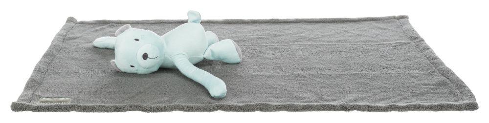 JUNIOR set - deka 75 x 50 cm + plyšový medvídek, šedá/mátová TRIXIE